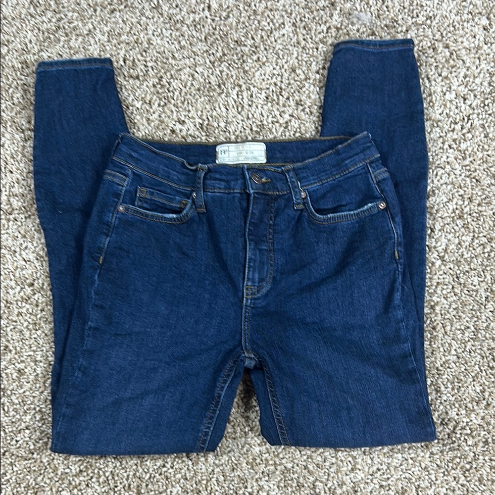 Free People Dark Blue Skinny Jeans